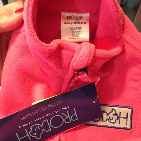 NWT Prodoh Outdoor Apparel Girl’s Pink Fleece Vest - Picture 9 of 14